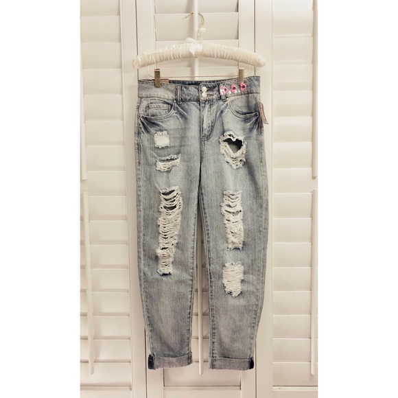 Styles For Less Denim - Distressed boyfriend jeans